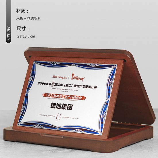 Custom Walnut Medal Production