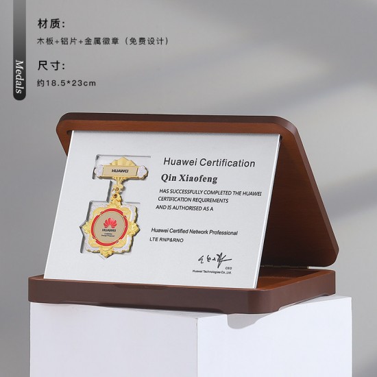 Custom Walnut Medal Production