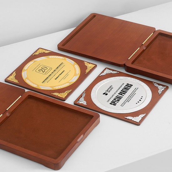 Custom Walnut Medal Production