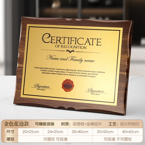 Laser-engraved Walnut Medals