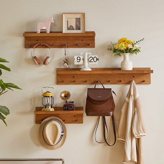 Oak wood storage rack