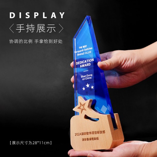 Carved wooden trophy 