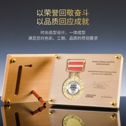 Custom solid wood medals, authorization plaques, creative wooden plaques with embedded metal medals, merit badges, and honor medals