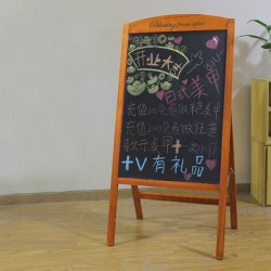 Solid Wood Standing Small Blackboard for Shop Entrance, Café, and Restaurant Advertising and Display
