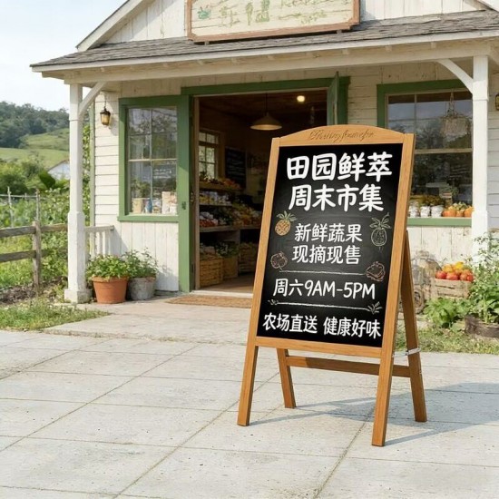 Wooden Chalkboard Stand	