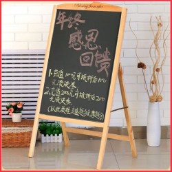 Solid wood stand vertical blackboard for shop entrance, cafe, restaurant display sign