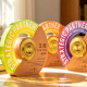 uniquely shaped wooden trophies