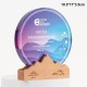 Wood crystal trophy 