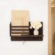 No-drill solid wood wall shelf