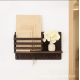 No-drill solid wood wall shelf