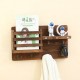 No-drill solid wood wall shelf