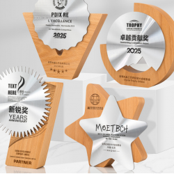 Custom Solid Wood and Metal Creative Trophies, Corporate Employee Competition Medals, Commemorative Awards, and Custom-Made Award Plaques