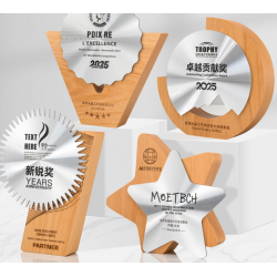 Custom Solid Wood and Metal Creative Trophies, Corporate Employee Competition Medals, Commemorative Awards, and Custom-Made Award Plaques