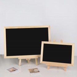 Small blackboard stall display sign, shop magnetic wooden frame commercial hanging message board, children's home handwritten chalkboard