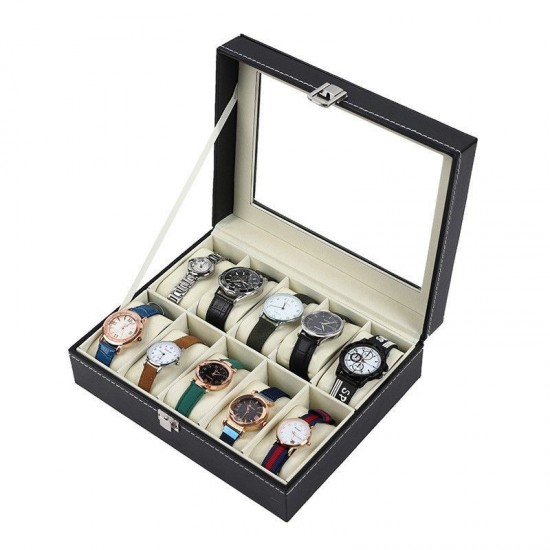 leather watch storage box