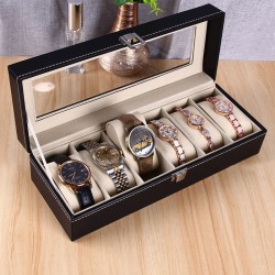 Luxury PU Leather Watch Box Single Watch Gift Box With Pillow