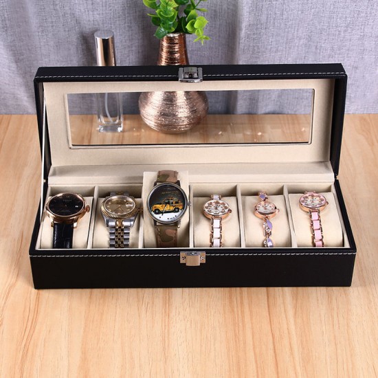 leather watch storage box