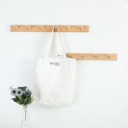 Wall-Mounted Wooden Coat Rack with Solid Wood Hooks for Bedroom – Beechwood Wall Hook and Storage Shelf for Doors