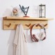 Wall-mounted wooden storage rack	