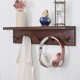 Wall-mounted wooden storage rack	
