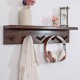 Wall-mounted wooden storage rack	