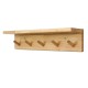 Wall-mounted wooden storage rack	