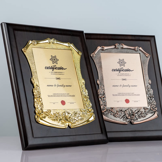 customization of wooden medals for employee honors	