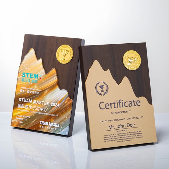 custom embossed wooden medals