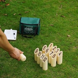 Lawn Wooden Game Set With Throwing Numbers Funny Garden Game