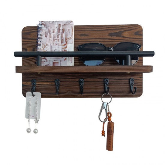 Wall-mounted shelf without holes