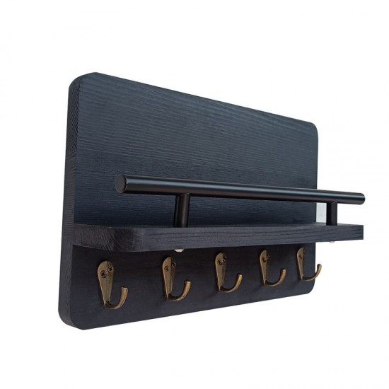 Wall-mounted shelf without holes