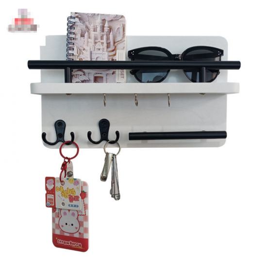 Wall-mounted shelf without holes