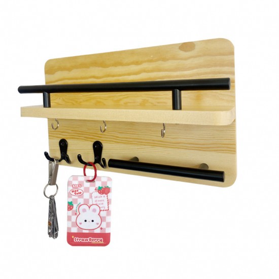 Wall-mounted shelf without holes