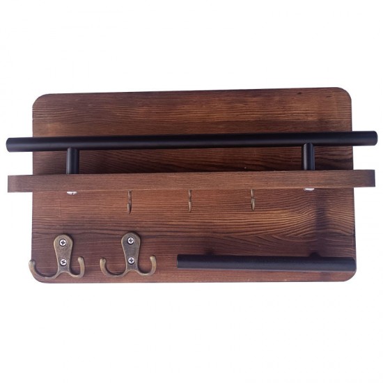 Wall-mounted shelf without holes