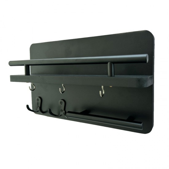 Wall-mounted shelf without holes