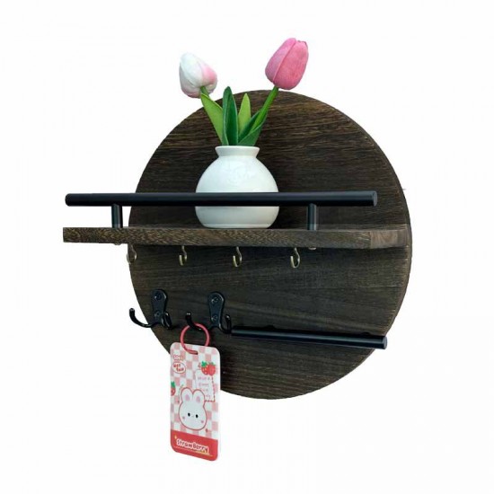 Wall-mounted shelf without holes