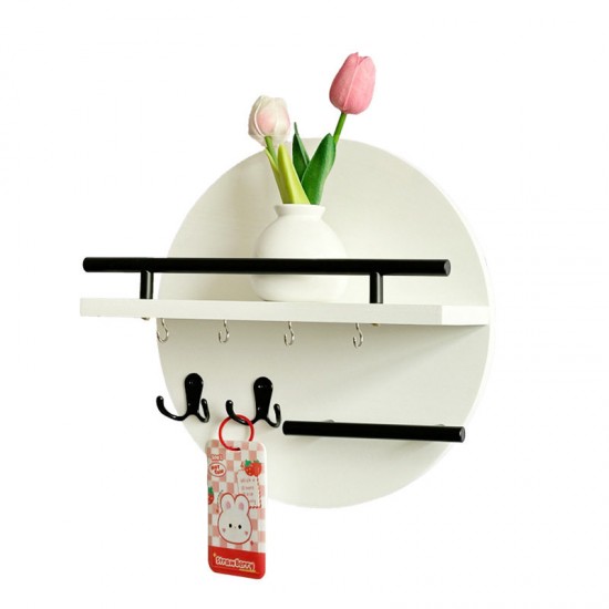 Wall-mounted shelf without holes