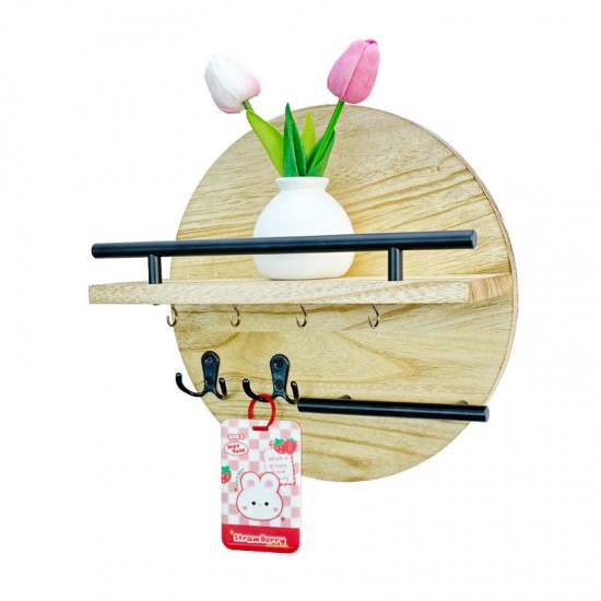 Wall-mounted shelf without holes