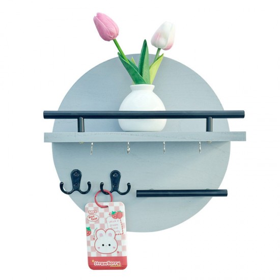 Wall-mounted shelf without holes