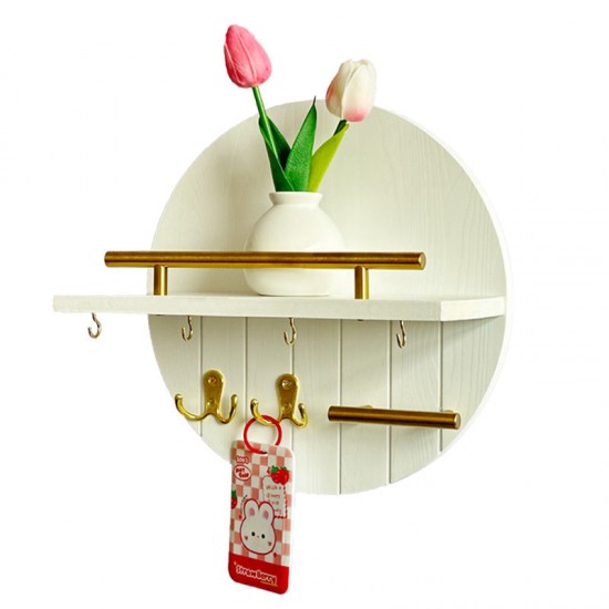 Wall-mounted shelf without holes