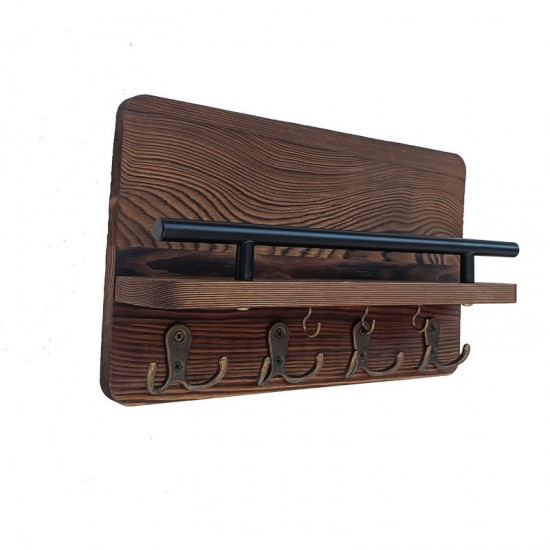 Wall-mounted shelf without holes