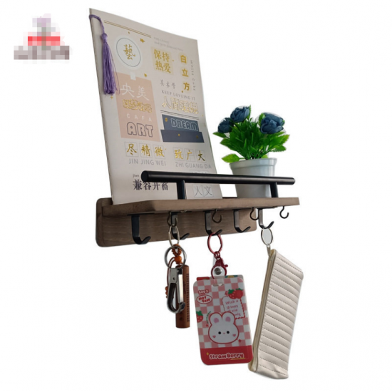 Wall-mounted shelf without holes