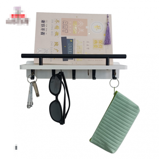 Wall-mounted shelf without holes