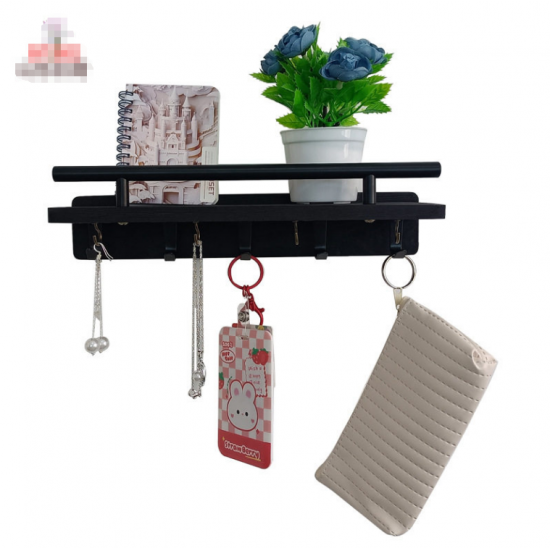 Wall-mounted shelf without holes
