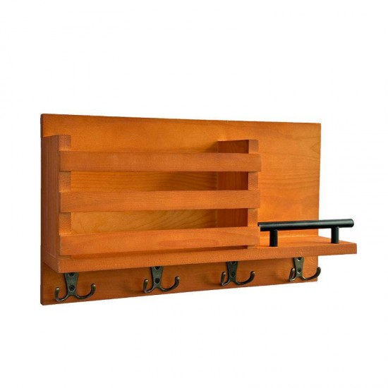 Wall-mounted shelf without holes