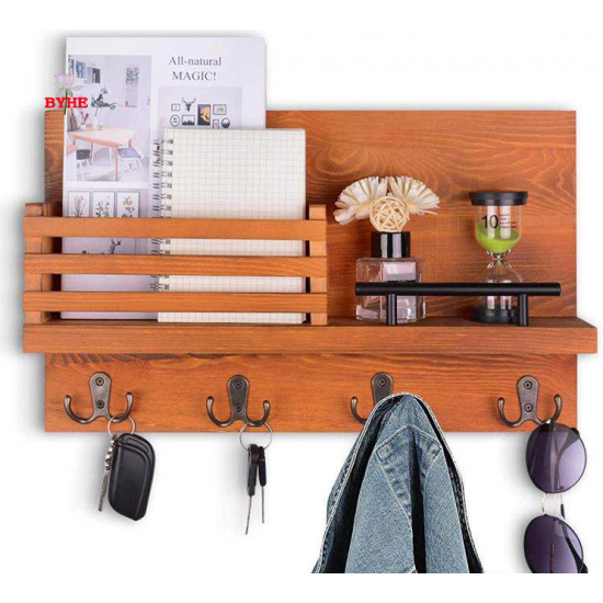 Wall-mounted shelf without holes