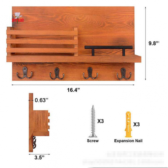 Wall-mounted shelf without holes
