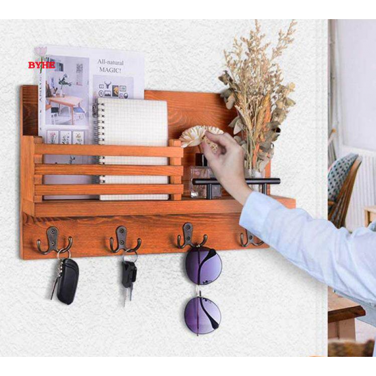 Wall-mounted shelf without holes