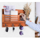 Wall-mounted shelf without holes