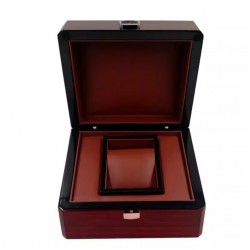 Fast Shipping Black Piano Lacquered  Premium Wood Unique Watch Box With Velvet Inside